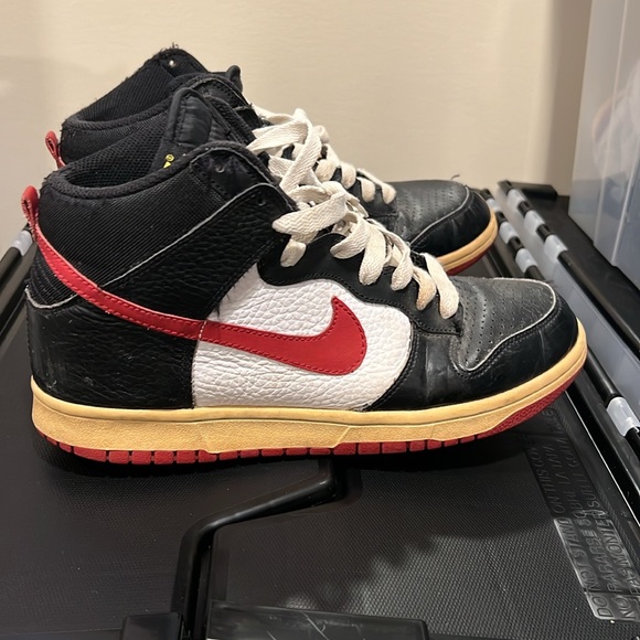 Nike Dunk High Patent Toe Bred Jordan Chicago 1 317982-061 Men’s Size 9 - Picture 4 of 9